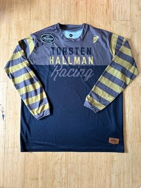 thor Torsten Hallman Racing Long Sleeve Shirt - Black & Olive